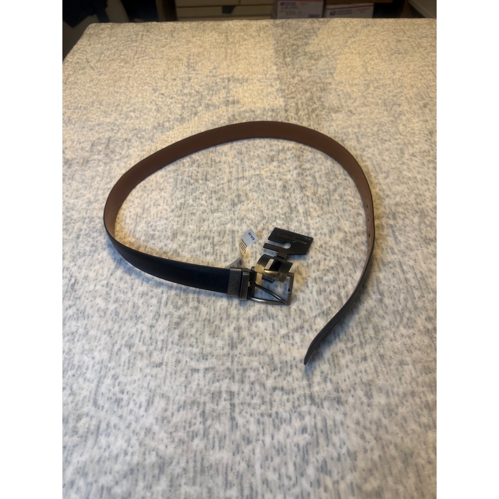 Walter Hagen Mens Reversible Belt Medium 34-36 Black Brown Leather Buckle NWT